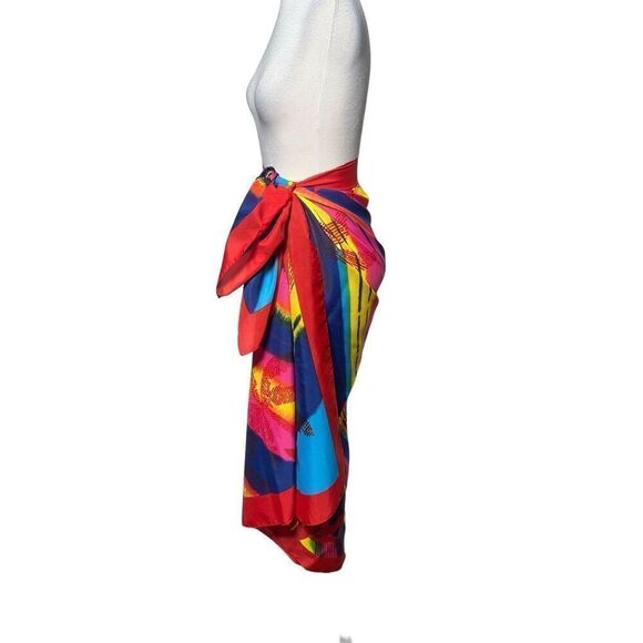 Colorful Sarong Wrap Scarf One Size 46" X 62" - Picture 1 of 6